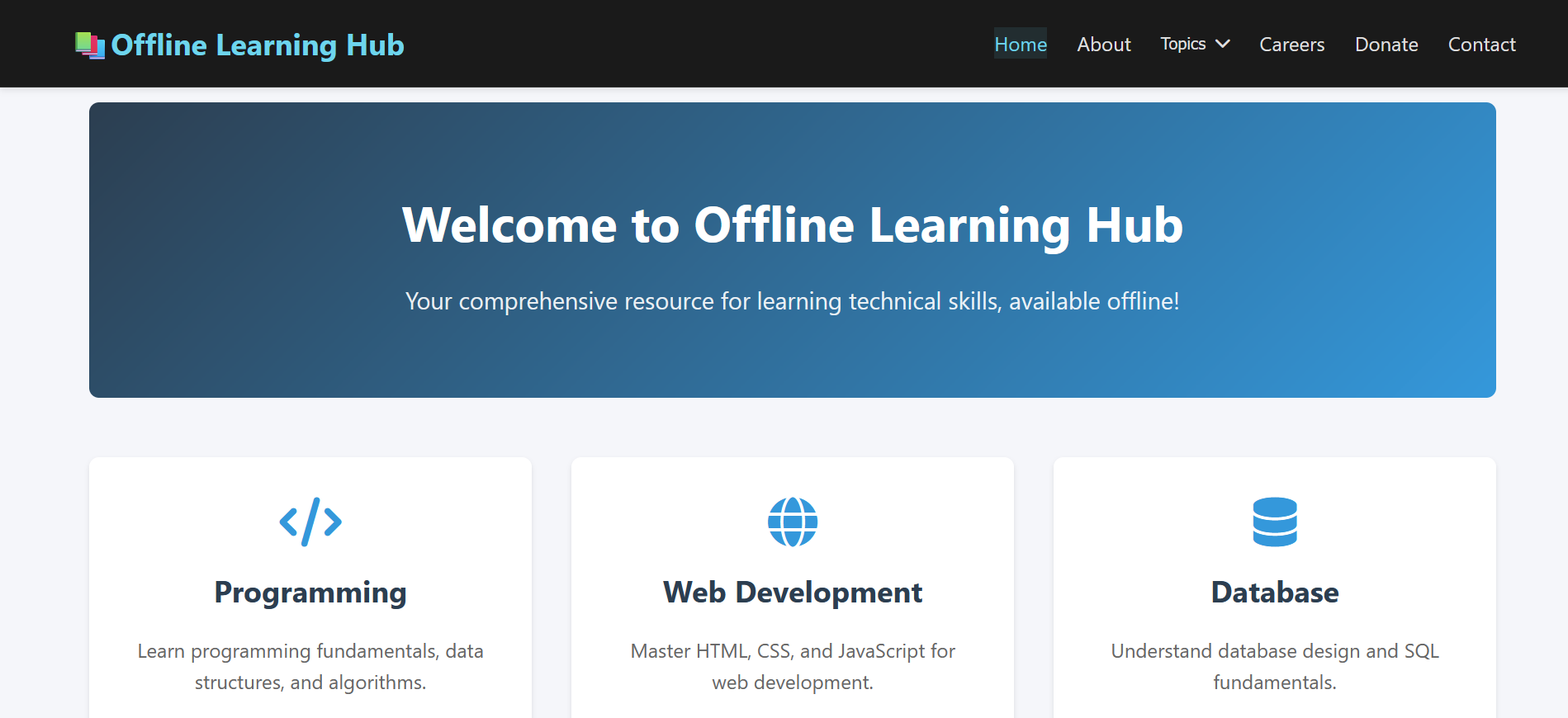 Offline Learning Hub